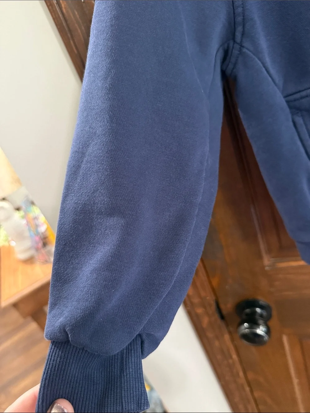 Nike Kids Navy Blue Hoodie with White Swoosh